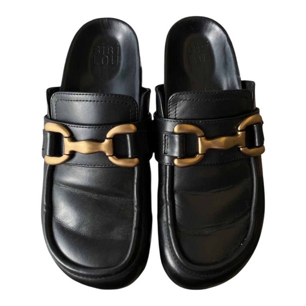 BIBI LOU Women's Black Zagreb Mule 38